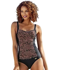 Lascana Women's Leopard Cheetah Tummy Control One Piece Swimsuit