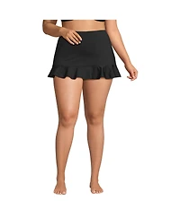 Lands' End Plus Ruffle Hem Mini Swim Skirt