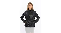 Furniq Uk Women's Genuine Leather Jacket