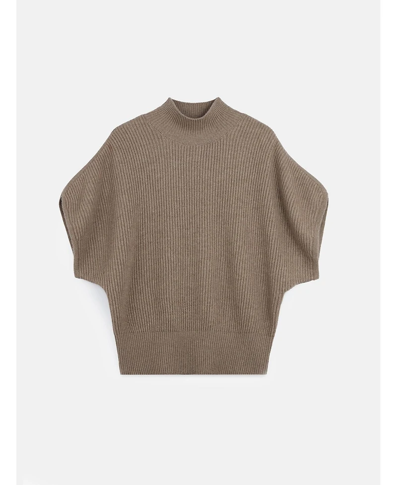 Gobi Cashmere Women's 100% Short-Sleeve Turtleneck