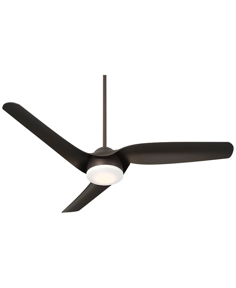 Casa Vieja 54" Sierra Modern Indoor Outdoor Ceiling Fan 3 Blade Led Light Remote Control Emperial Bronze Finish Bedroom Damp Rated
