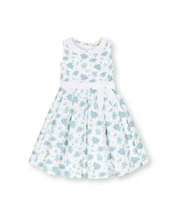 Hope & Henry Toddler Girls Heirloom Linen Sleeveless Peter Pan Collar Tea Dress with Waist Sash