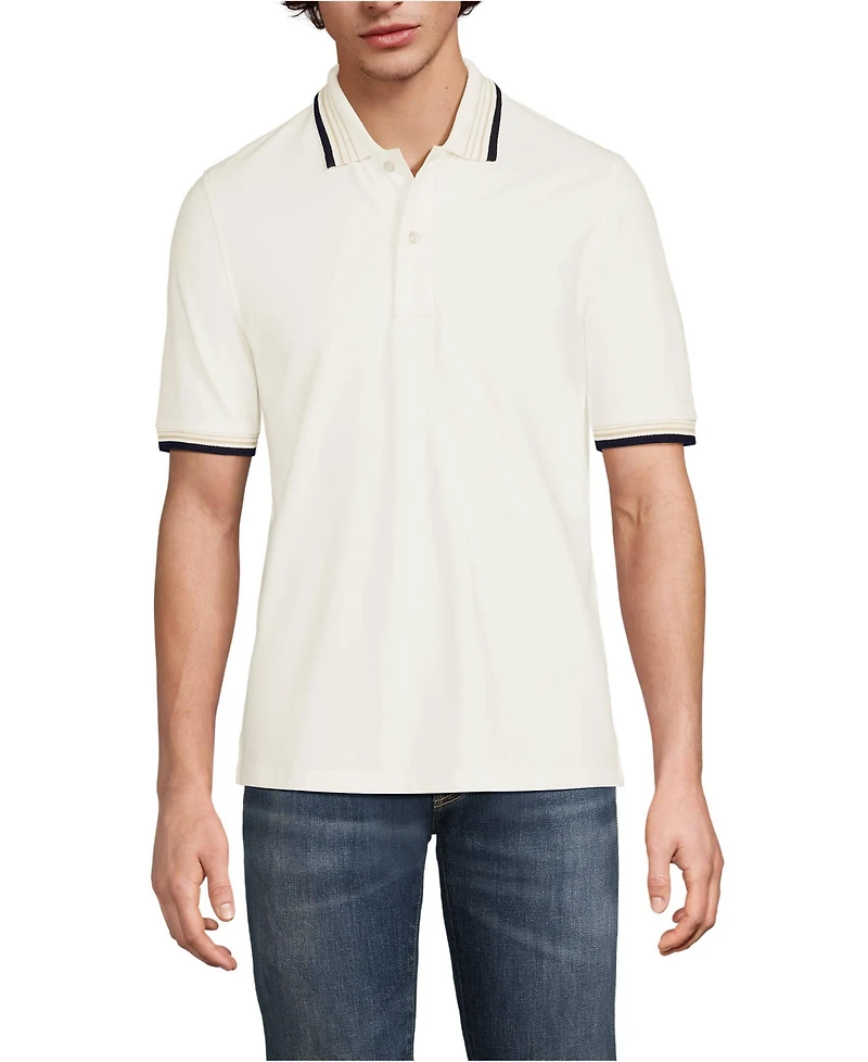 Lands' End Men's Short Sleeve Comfort-First Mesh Pique Polo Shirt