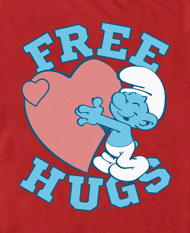 Fifth Sun Men's Smurf's Free Hugs Short Sleeve T-Shirt