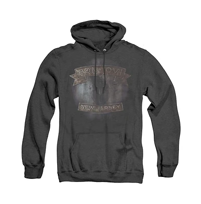 Bon Jovi Mens New Jersey Adult Heather Hoodie