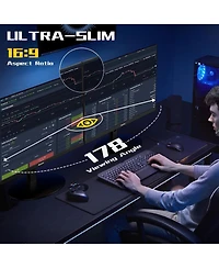 XGaming 25 Inch Monitor, Fhd 1080P 100Hz Ultra Thin Frameless Computer Monitor, 1ms, 99% sRGB, Low Blue Light Eye Care Pc Monitor, Hdmi Vga Gamer Moni