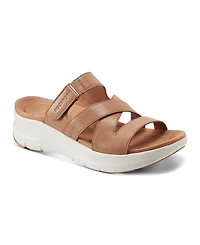 Rockport Women's Qwyn Slip-On Strappy Casual Wedge Sandals