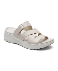 Rockport Women's Qwyn Slip-On Strappy Casual Wedge Sandals