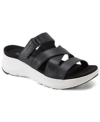 Rockport Women's Qwyn Slip-On Strappy Casual Wedge Sandals