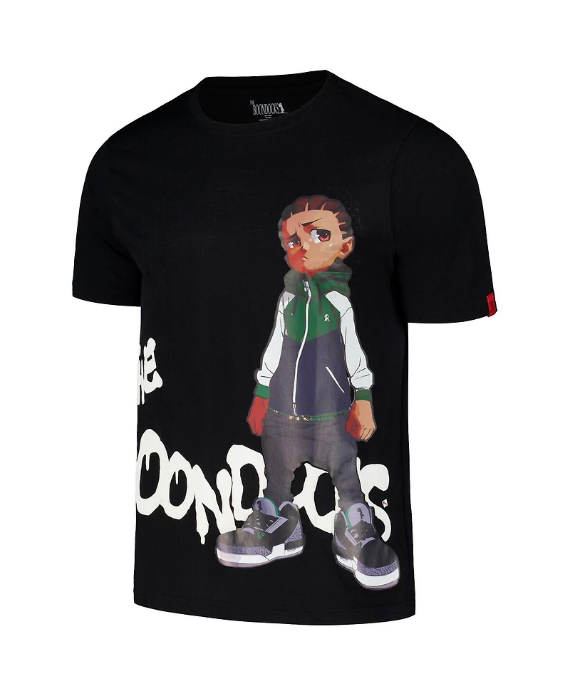 Virtual Thread Men's Black The Boondocks Riley Graffiti T-Shirt