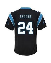 Nike Big Boys and Girls Jonathon Brooks Black Carolina Panthers Team Game Jersey