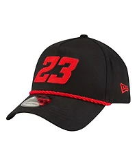 New Era Men's Black Bubba Wallace Rope A-Frame 9FORTY Adjustable Hat