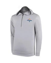 Mlb Vip Exclusive Men's White Los Angeles Dodgers 2024 World Series Champions Seabreeze Half-Zip Hoodie