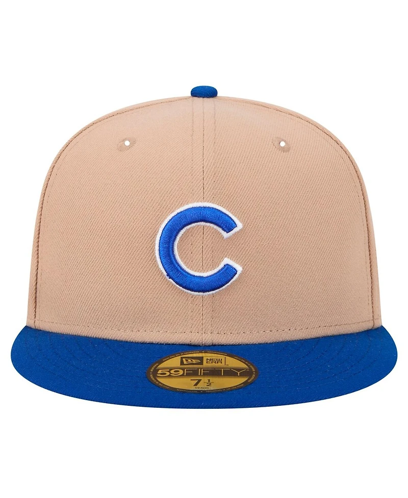 New Era Men's Khaki Chicago Cubs 59FIFTY Fitted Hat