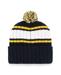 '47 Brand Men's Navy Milwaukee Brewers Plateau Cuffed Knit Hat with Pom