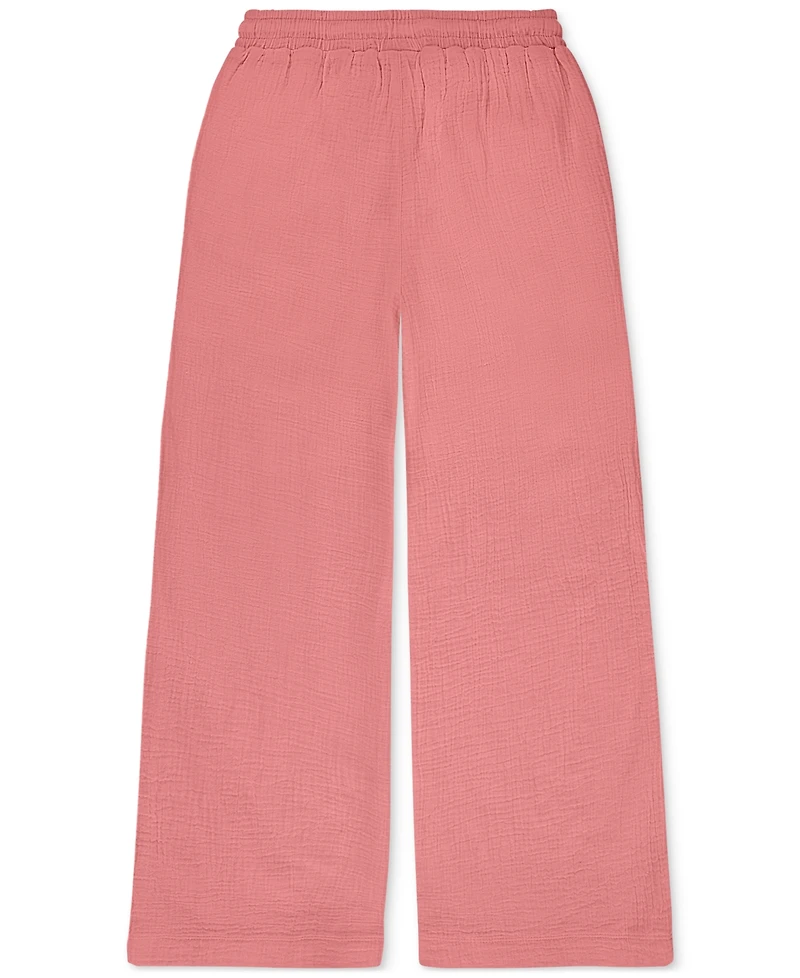 Hurley Big Girls Cotton Crinkle Gauze Woven Beach Pants
