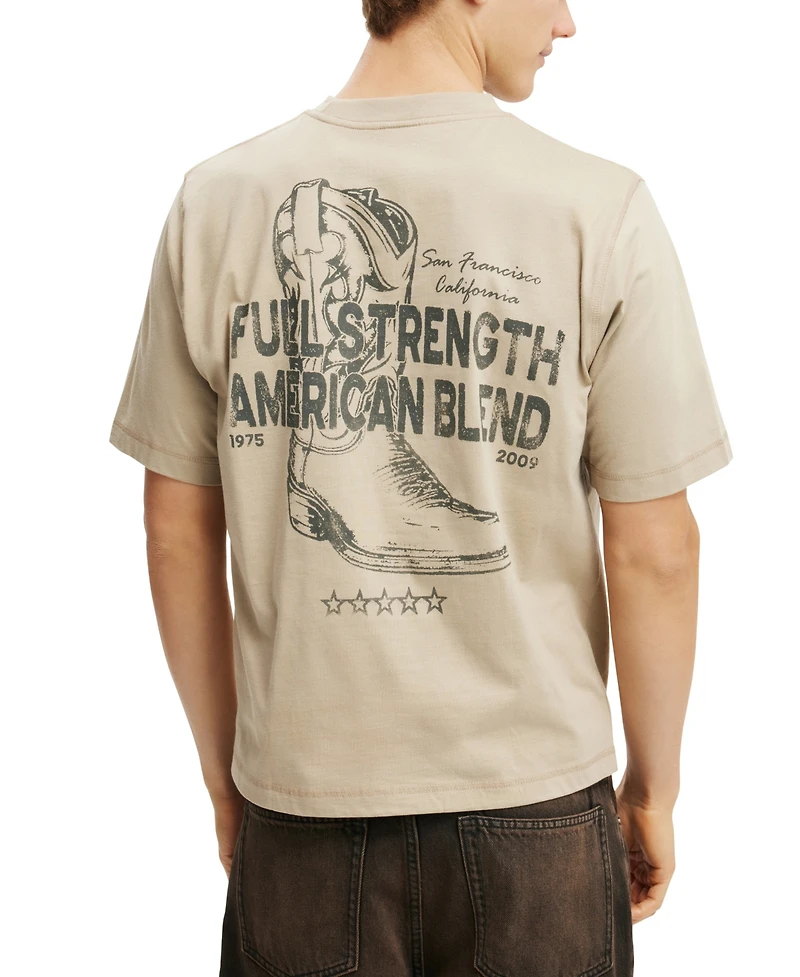 Cotton On Men's Cropped Fit Graphic T-Shirt