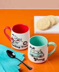 Lenox Peanuts Feelin' Groovy & Feeling Free Mugs, Set of 2