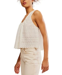 Free People Women's Marina Cotton Eyelet Tank Top