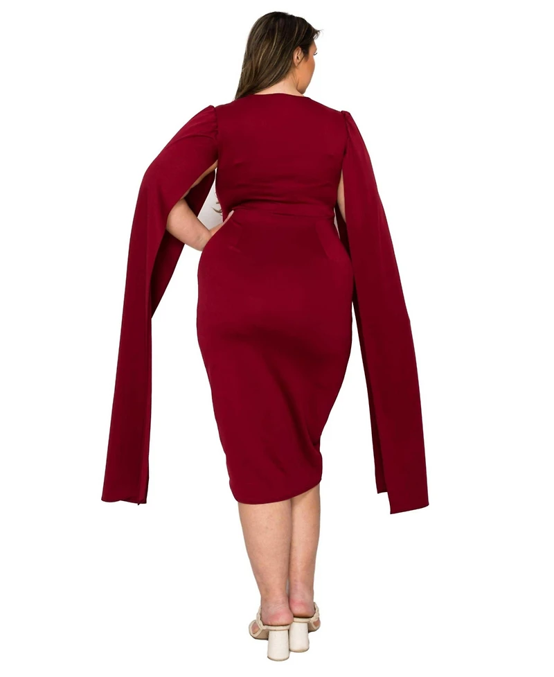 L I V D Plus Naomi Cape Dress