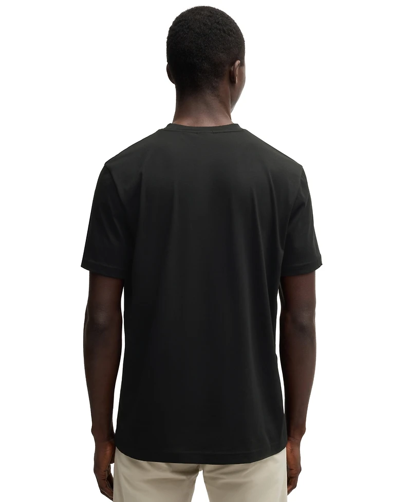 Boss by Hugo Men's Rubber-Logo Regular-Fit T-Shirt