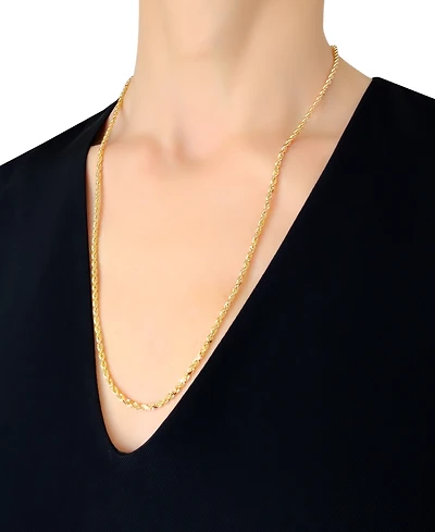 Italian Gold Forza Rope Chain 24" Necklace (2-3/4mm) in 14k Gold