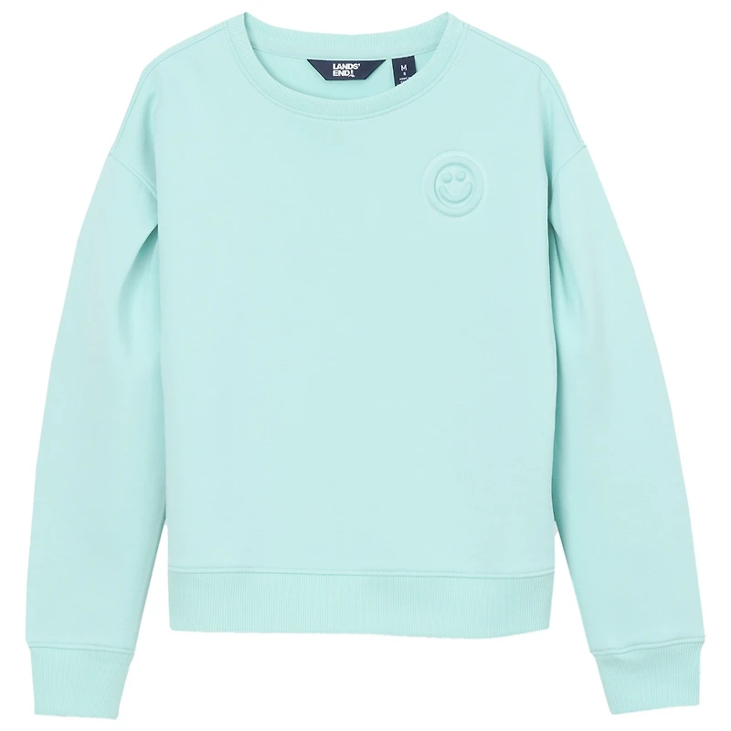 Lands' End Girls Knit Crewneck Sweatshirt