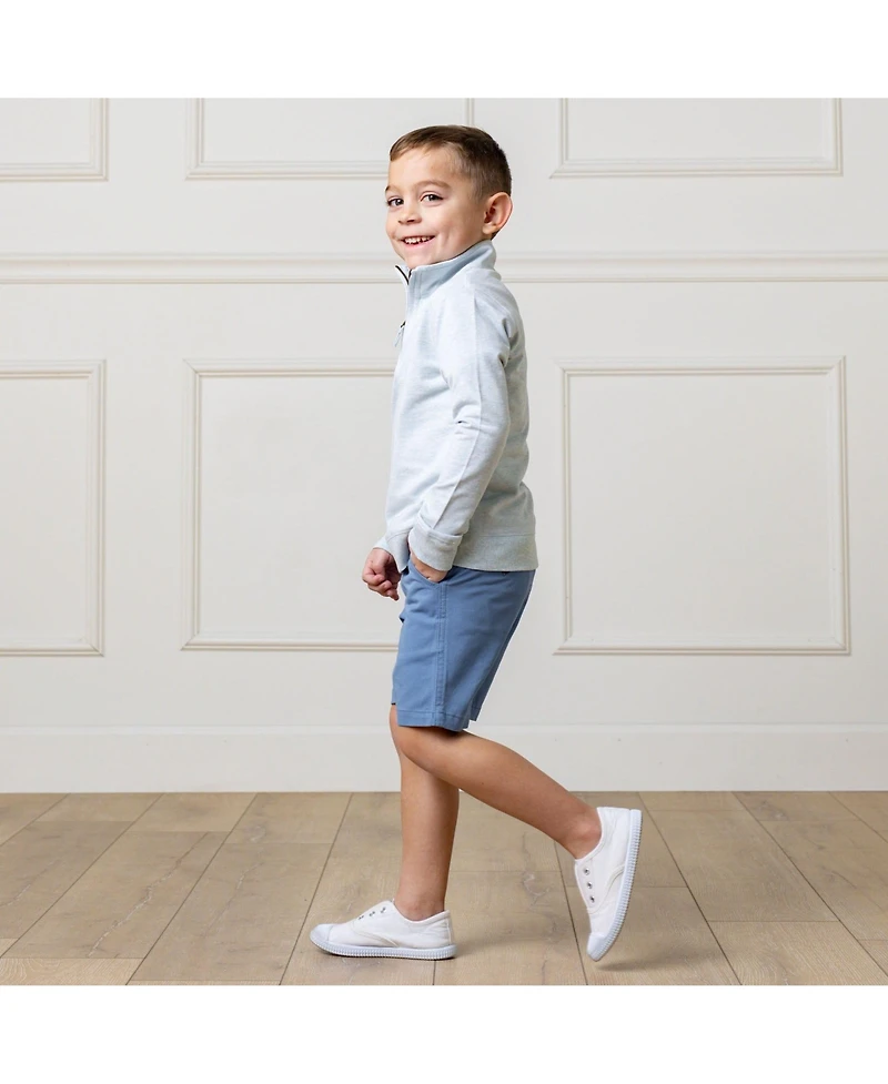 Hope & Henry Boys Organic Long Sleeve French Terry Half-Zip Pullover