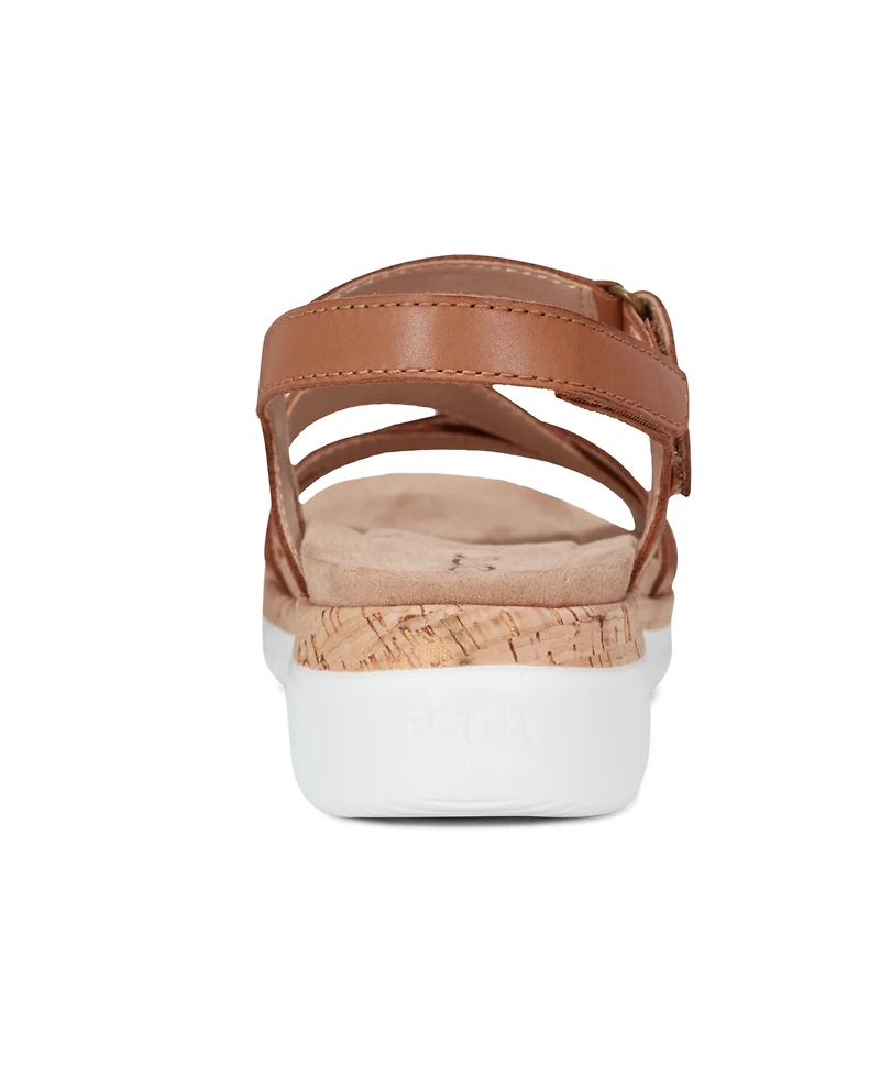 Earth Women's Rosie Strappy Slingback Flat Sandals