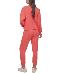 Dkny Sport Women's Cropped Crewneck Side-Zip Sweatshirt