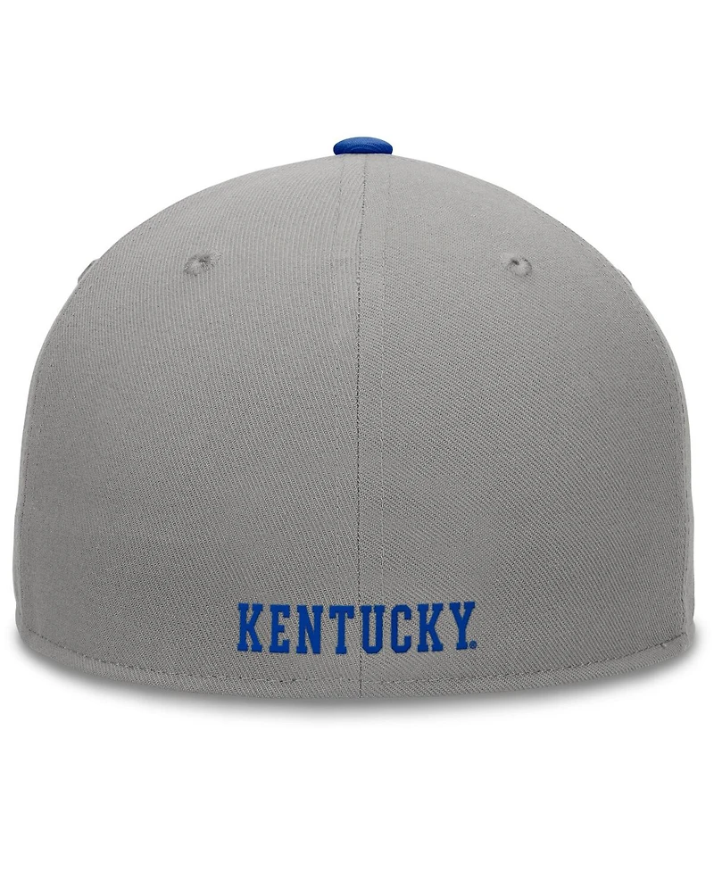 Top of the World Men's Gray/Royal Kentucky Wildcats Rally Two-Tone Fitted Hat