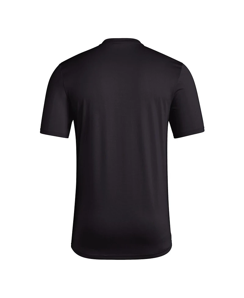 Adidas Men's Black Louisville Cardinals Basketball On Court Orbit Pregame T-Shirt