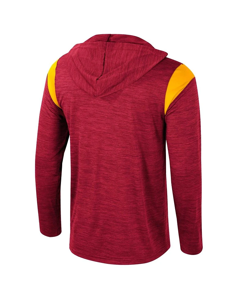 Colosseum Men's Cardinal Iowa State Cyclones Dozer Half-Zip Windshirt
