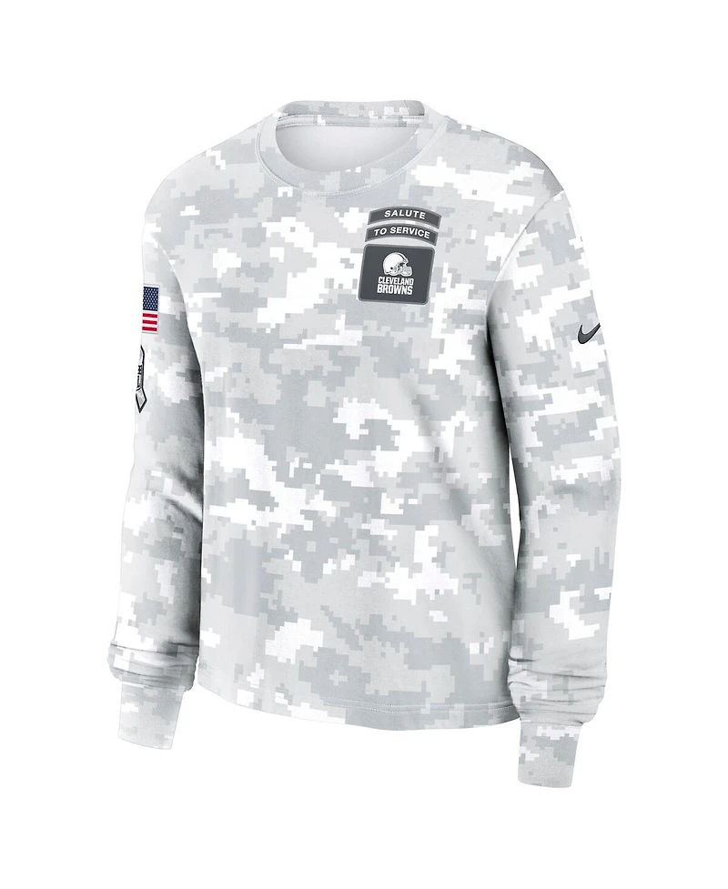 Nike Women's Cleveland Browns 2024 Salute To Service Long Sleeve T-Shirt