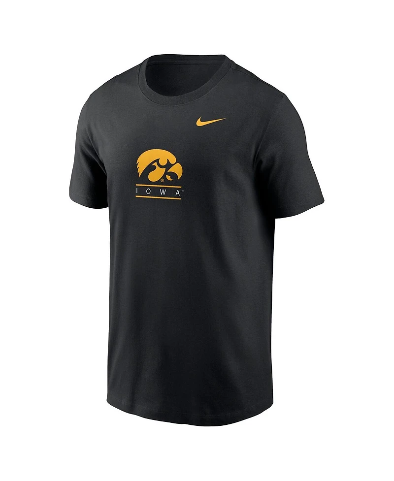 Nike Men's Black Iowa Hawkeyes 2-Hit T-Shirt