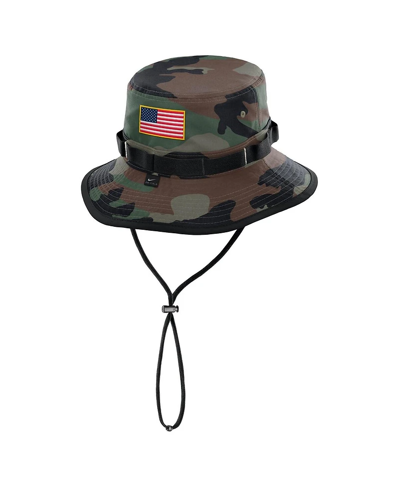 Nike Men's Camo West Virginia Mountaineers 2024 Military Appreciation Apex Bucket Hat