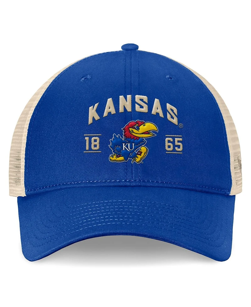 Top of the World Men's Royal Kansas Jayhawks Heritage Waylon Trucker Adjustable Hat