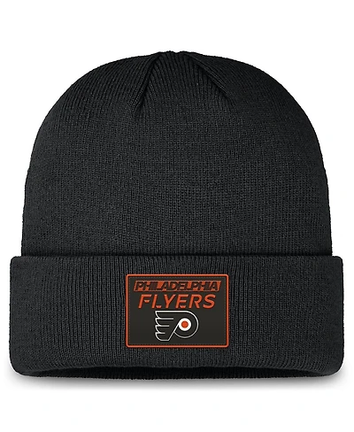 Fanatics Men's Black Philadelphia Flyers Authentic Pro Cuffed Knit Hat