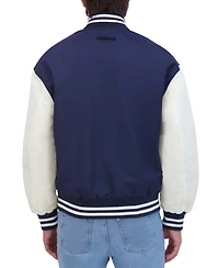 Hudson Men's Lightweight Satin Nylon Varsity Jacket