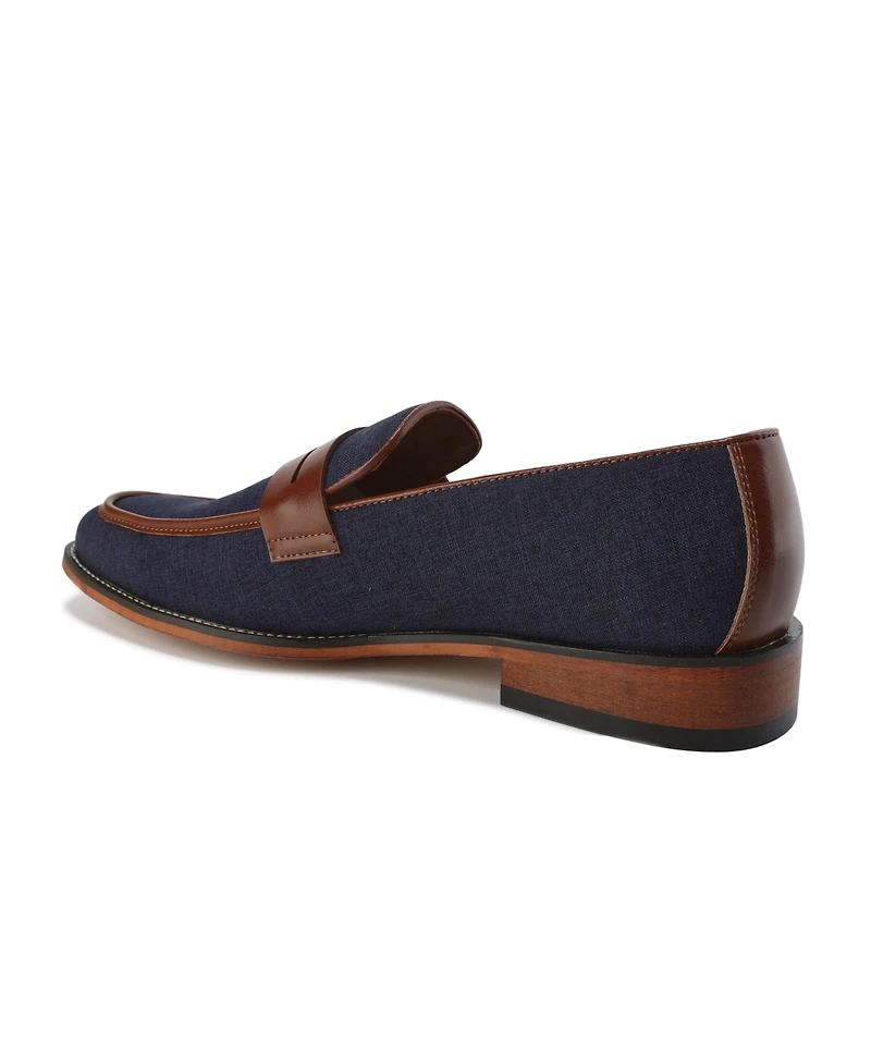 Gino Vitale Men's Moc Toe Penny Slip On Loafer