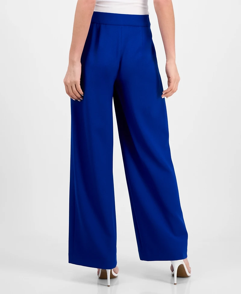 Tahari Asl Women's Mid-Rise Wide-Leg Pants