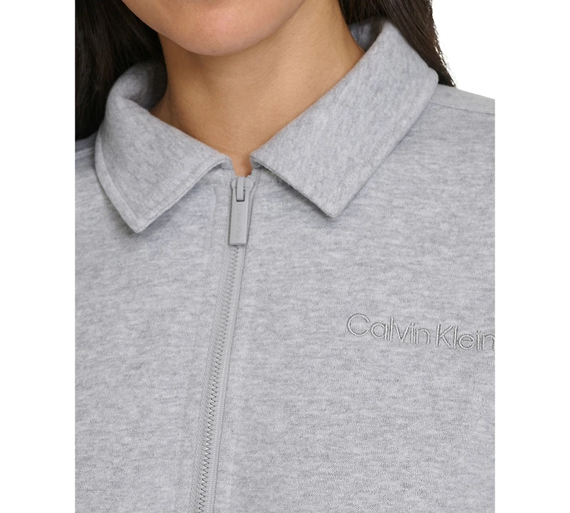 Calvin Klein Performance Women's Logo Half-Zip Cozy Fleece Sweatshirt