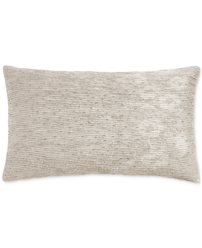 Hotel Collection Shadow Floral Micropleated Decorative Pillow, 14" x 22", Exclusively at Macy's