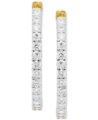Forever Grown Diamonds Lab Diamond Hoop Earrings (2 ct. t.w.) Sterling Silver or 14K Gold-Plated