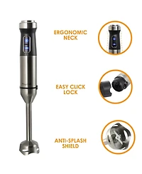 MegaChef 4 in 1 Multipurpose Immersion Hand Blender With Speed Control and Accessories