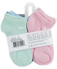 Nike Little Girls Metallic Swoosh Low Socks, Pack of 6