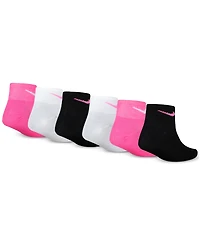 Nike Little Girls Metallic Swoosh Quarter Socks, Pack of 6