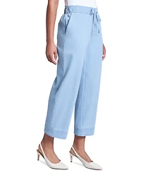 Jones New York Women's Chambray Cotton Tie-Waist Pants