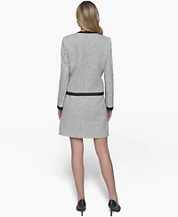 Karl Lagerfeld Paris Women's Tweed Framed Jacket