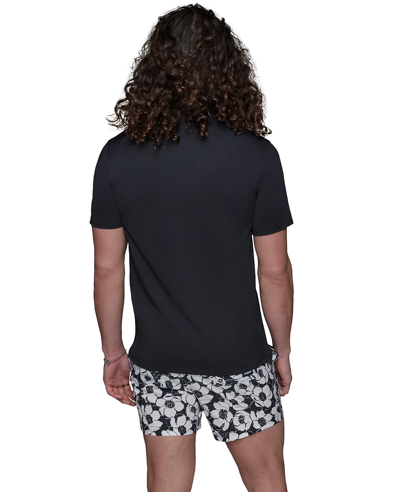 Karl Lagerfeld Paris Men's Regular-Fit Logo Graphic Rash Guard